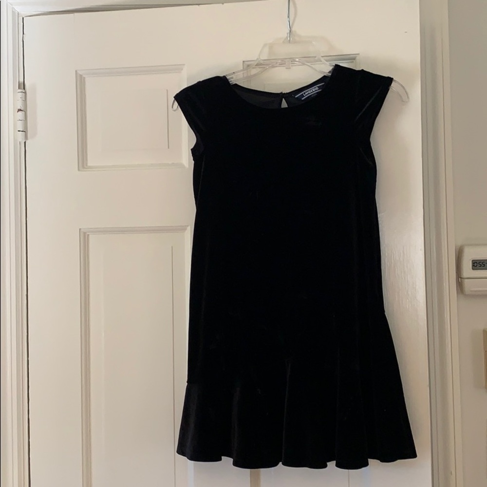 Girls Lands End velvet dress